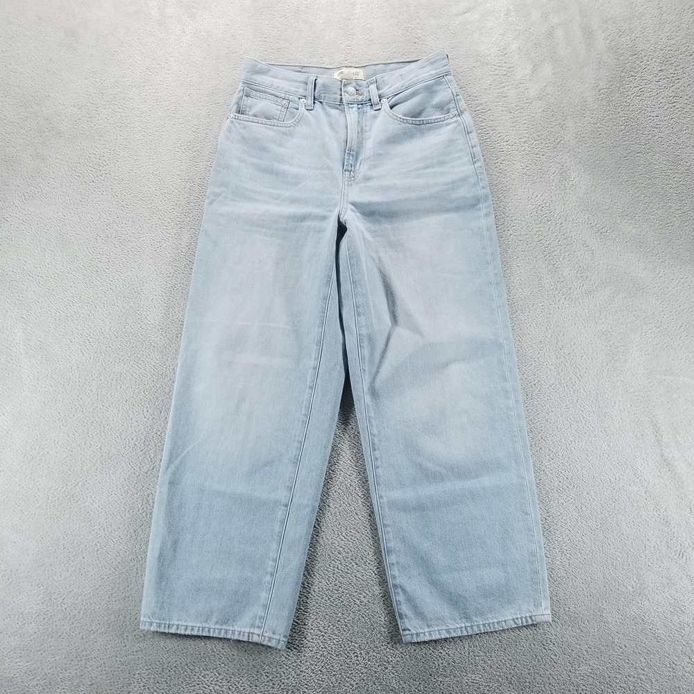 Madewell Jeans Womens 26 Light Wash Perfect Vintage Wide Leg Crop High Rise